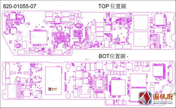 APPLE MACBOOK AIR 2020 A2179 820-01055 笔记本元件位置图