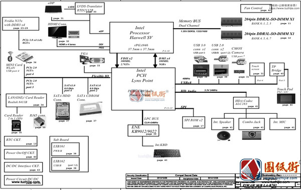 Acer E5-572G E5-536W Z5WAW LA-B702P Rev1.0宏基笔记本图纸