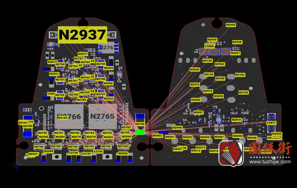 大疆DJL无人机御Mavic Air2-PP001372.04主板BVR点位图