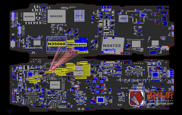 大疆DJL无人机御Mavic PRO-P02422.01主板BVR点位图