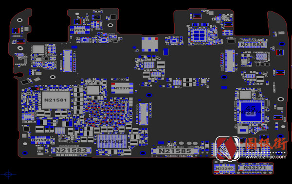 华为Mate40-HN1OCNMX手机主板点位图BVR