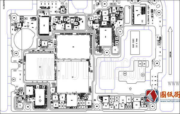 荣耀Honor 30 HL2BMHPM华为手机主板位置位号图