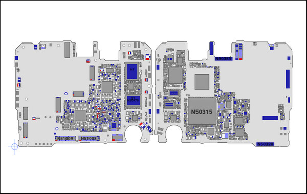 VIVO X70T-ET3053AM手机主板点位图BVR